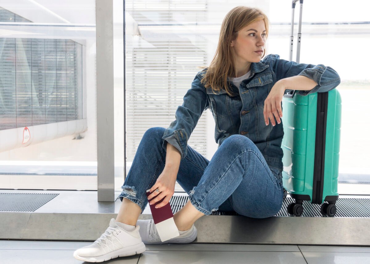 chica viajera recordando momentos después de viajar sola