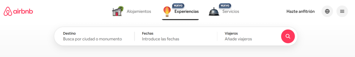 imagen de pagina web Airbnb Experiencias 
