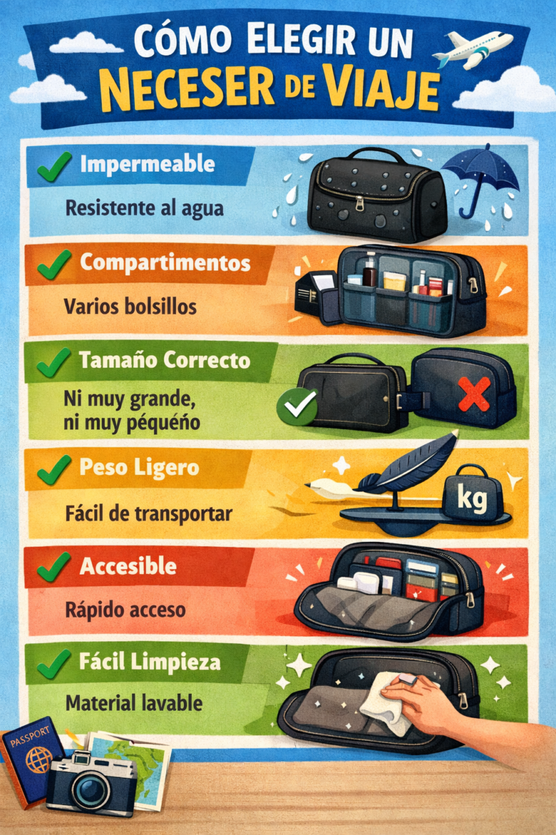 cómo elegir neceser viaje