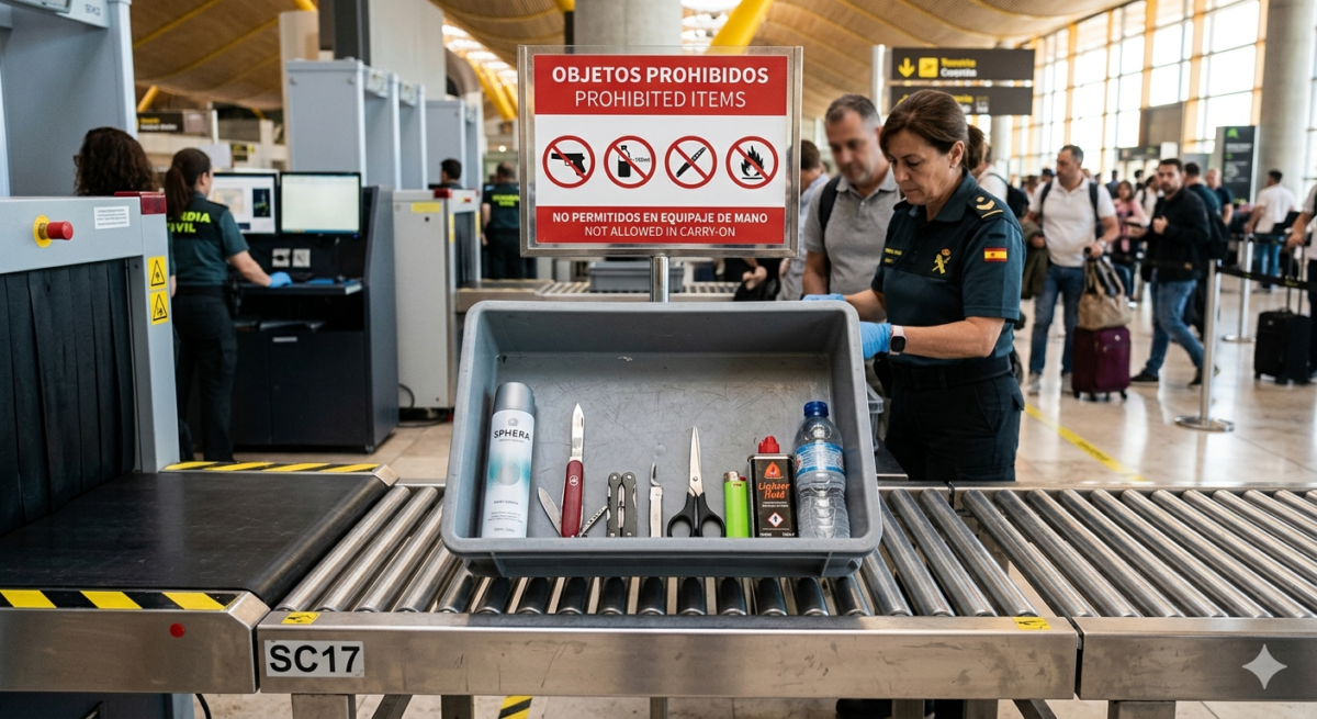 objetos prohibidos aeropuerto
