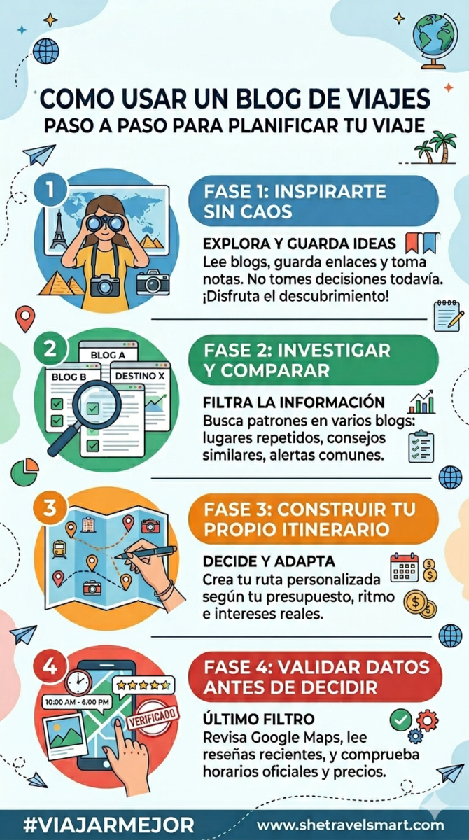 usar blogs de viajes para planificar un viaje