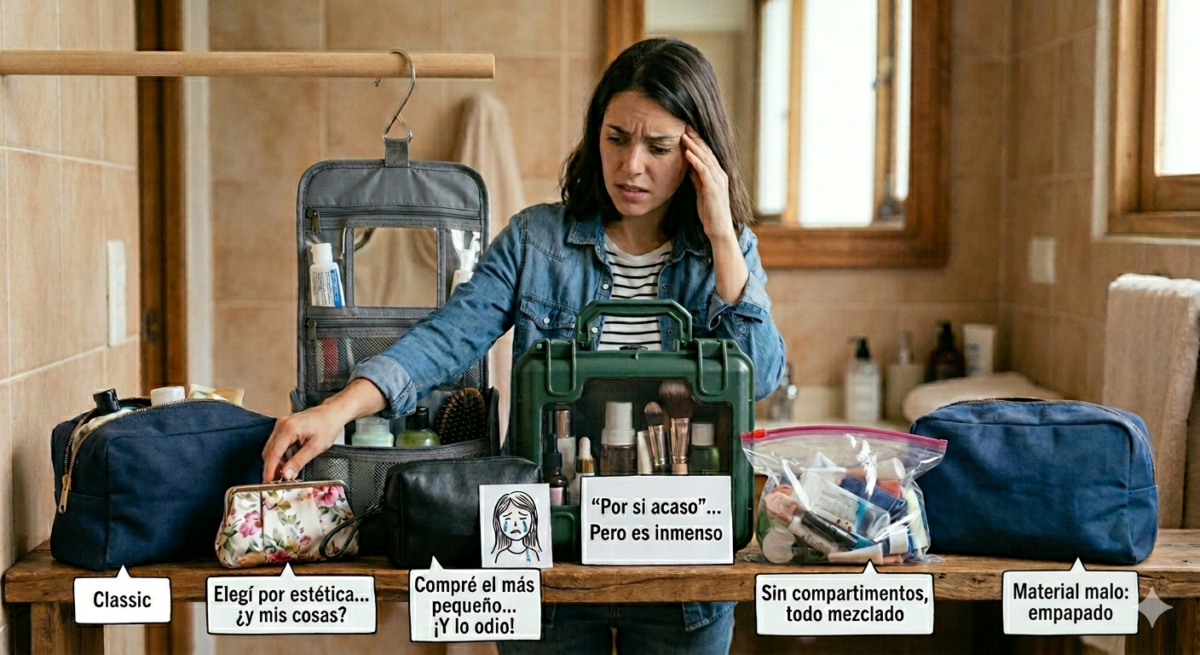 errores al elegir un neceser de viaje