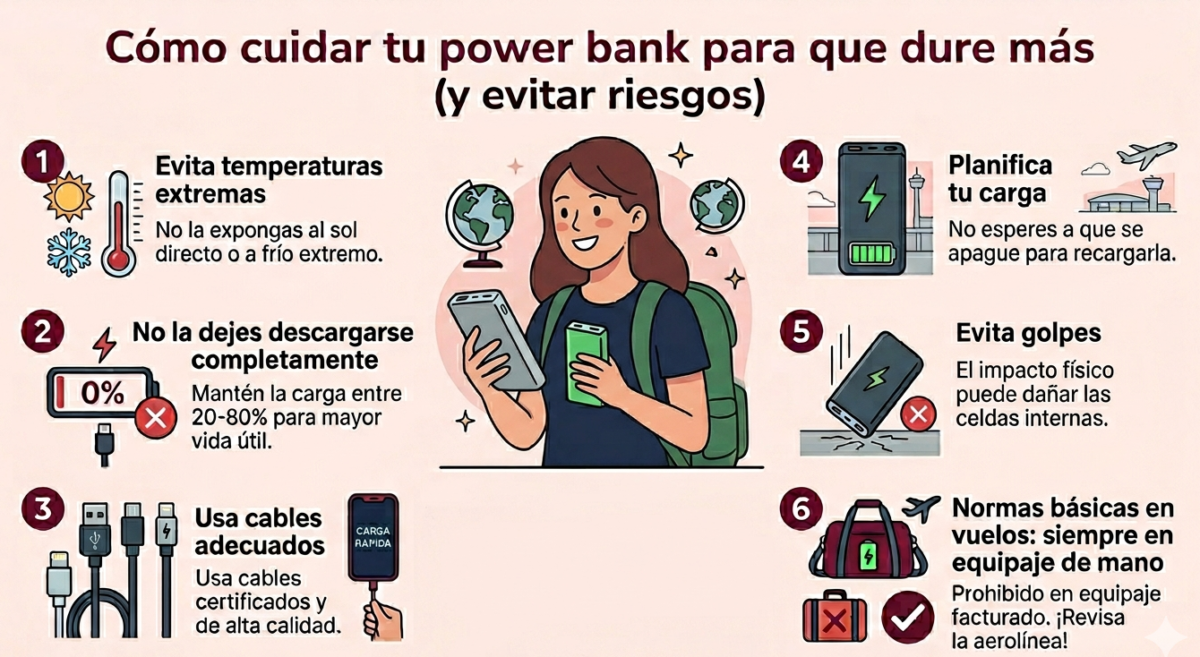 como cuidar power bank