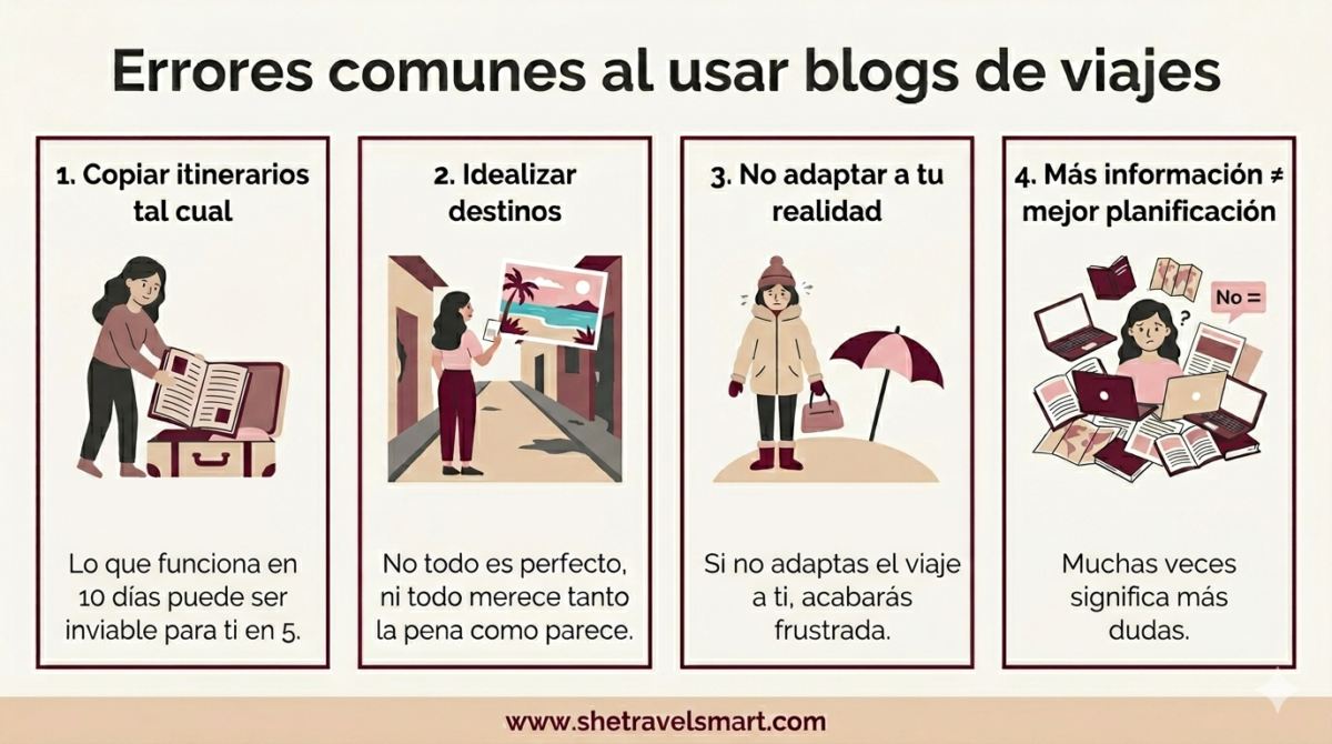 errores al usar blogs de viaje