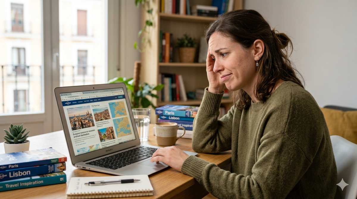 mujer busca informacion blog de viajes