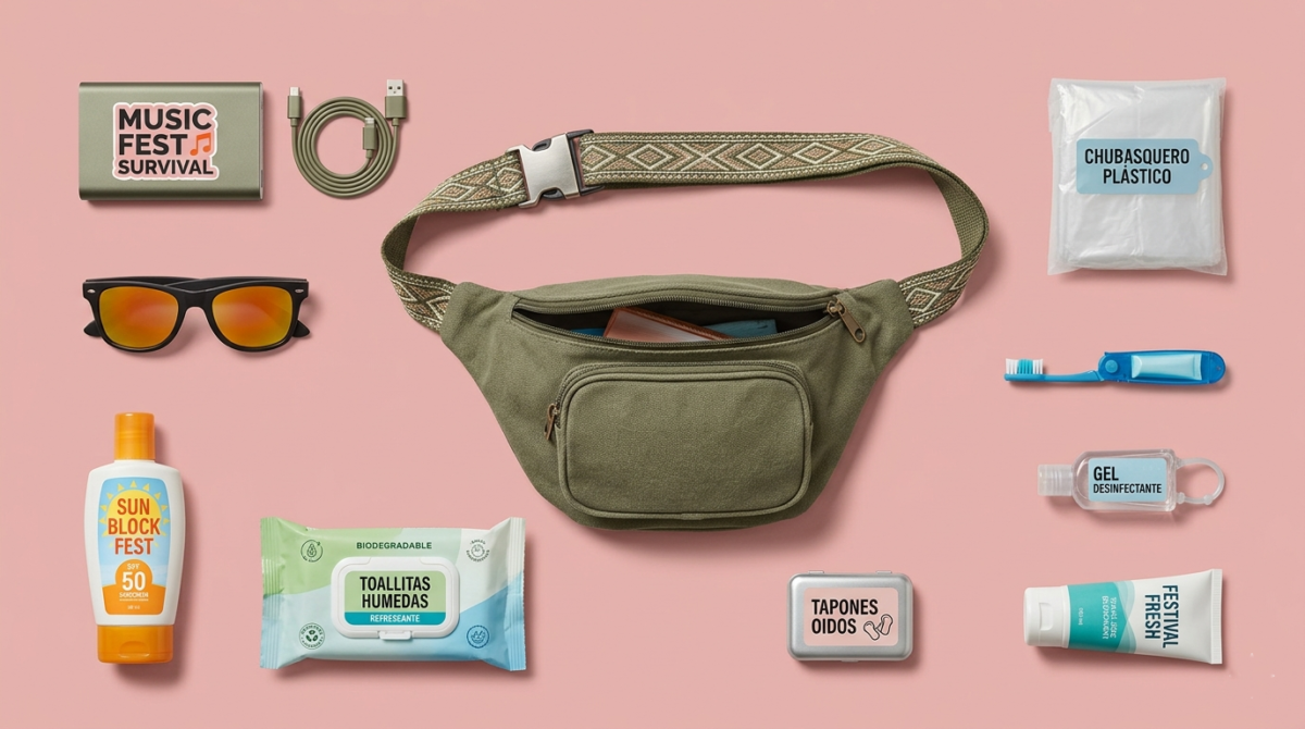 kit de supervivencia para asistir a un festival de música