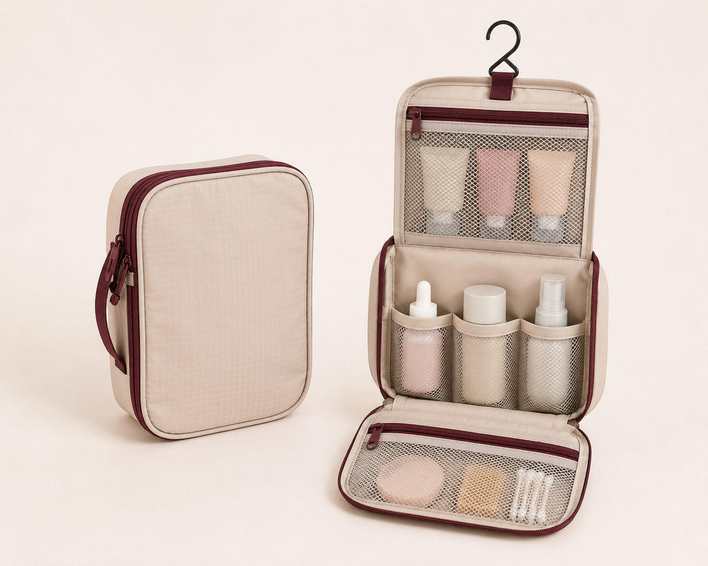 neceser compacto colgante para viajar