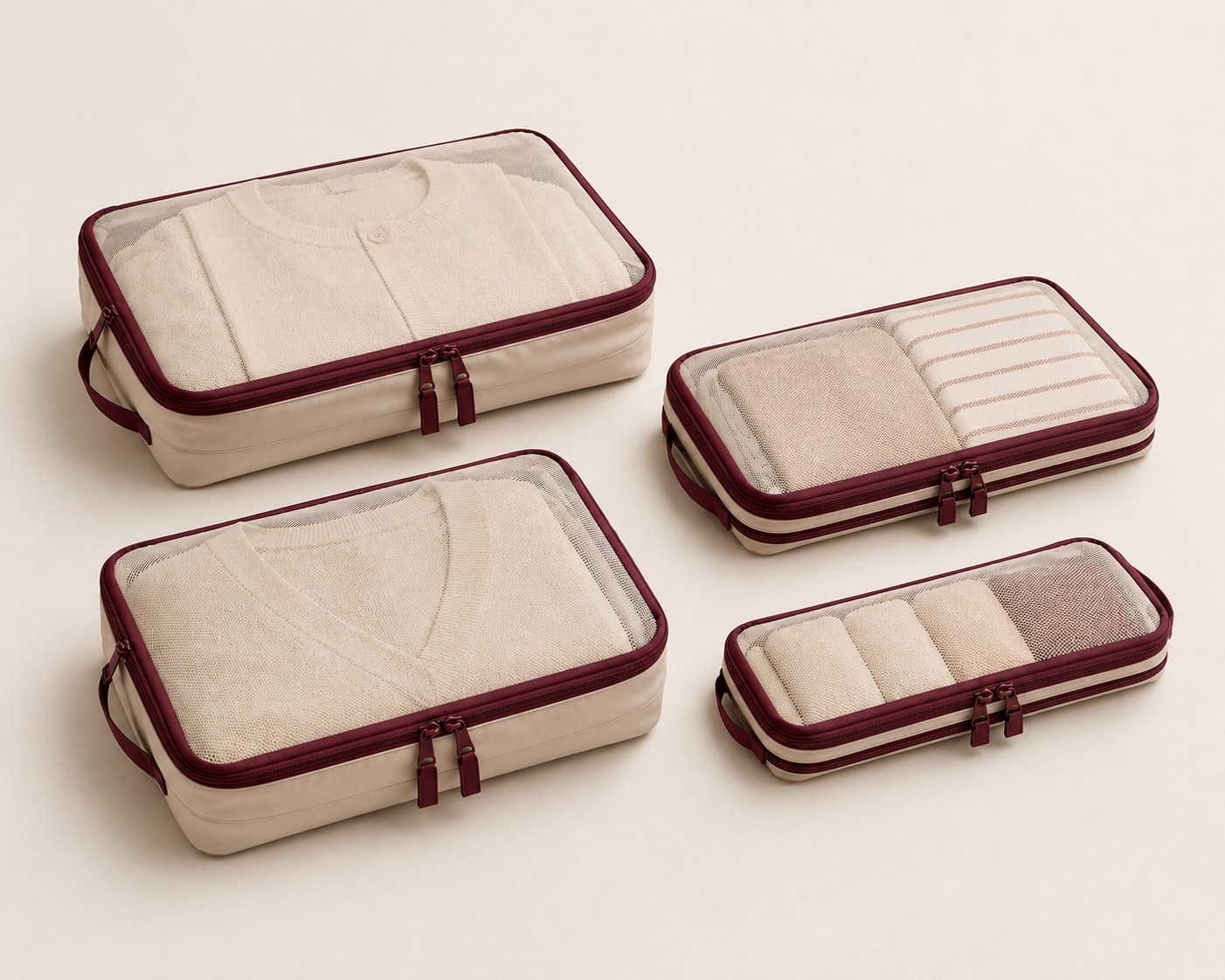 organizadores de maleta packing cubes comprimibles