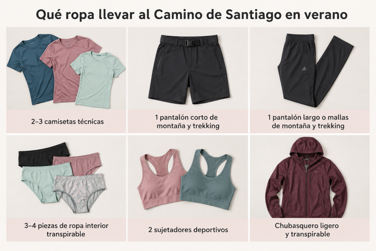 esenciales para hacer el camino de santiago ropa a llevar