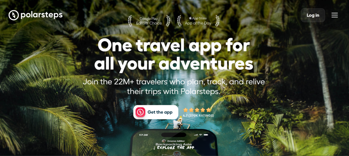 Polarsteps app para registrar viajes