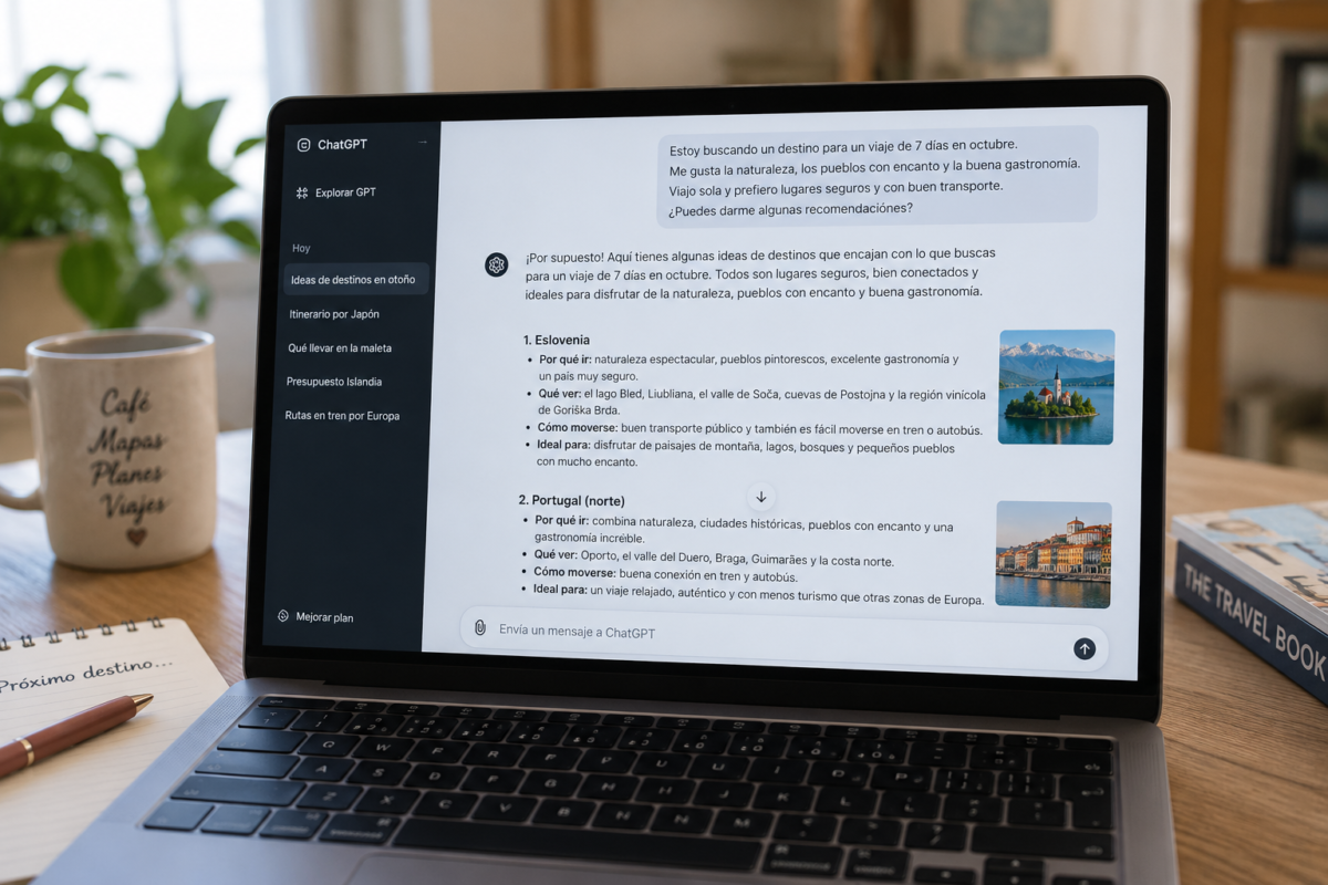 Prompt para planificar un viaje con inteligencia artificial