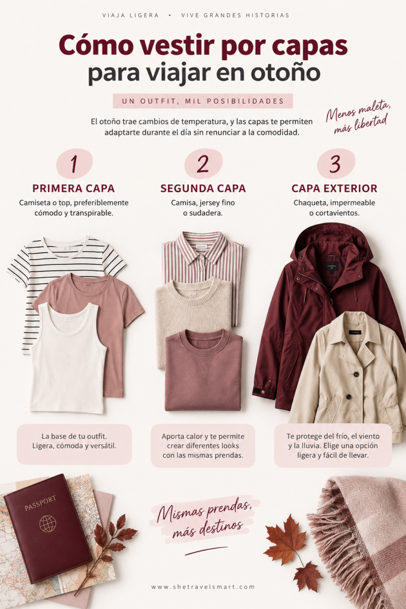 Cómo vestir por capas para viajar en otoño